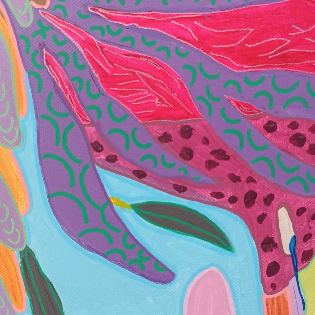 Ecossistema Vibrante Pintura Original