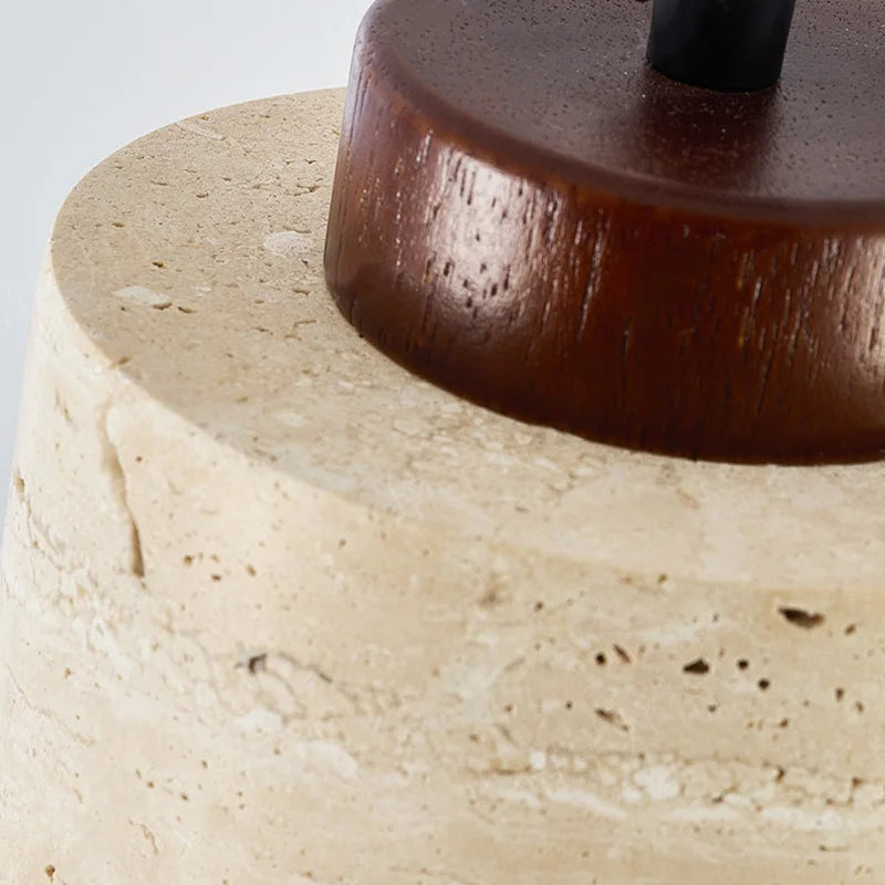 Candeeiro Pendente em Pedra Natural Cotle Stone